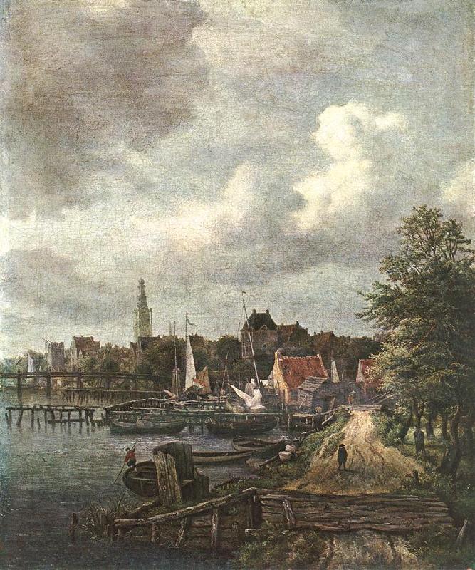 RUISDAEL, Jacob Isaackszon van View of Amsterdam  dh oil painting picture
